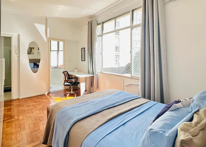 RioSouth Apartments - Quarto e Sala CONFORTO e ESPAÇOSO, Wi-Fi 500 mega, ideal para familias e grupos a 8 mins da Praia de Copacabana Rio de Janeiro